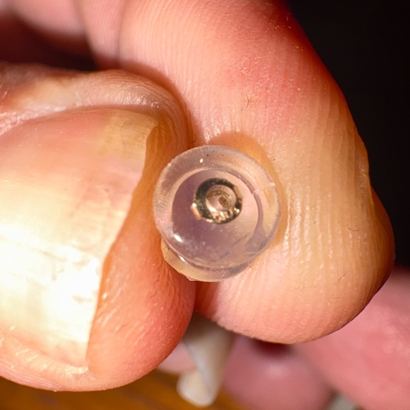 10K Gold Crescent Moon Earrings - Picture 3 of 7